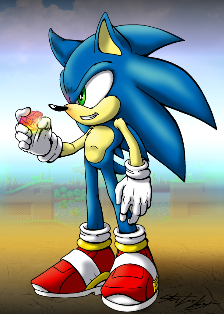 ง'̀-'́)ง  Sonic the hedgehog, Sonic, Sonic art