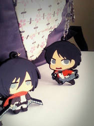 Chibi Mikasa Ackerman and Eren Yeager (Keychains)