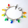 Rainbow LED and Crystal Cluster Bracelet