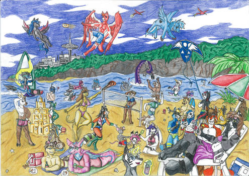 Party Ych Explore the Best Beach_party Art | DeviantArt