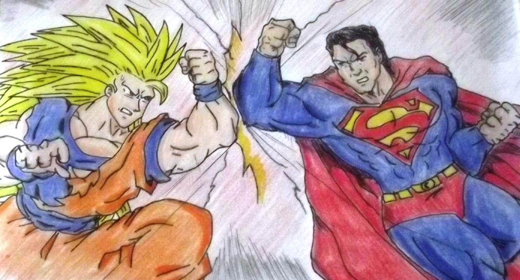 Goku vs Superman by PhenomenalDrawer on DeviantArt