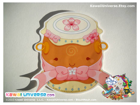 Kawaii Taiko Girl V Sticker 2