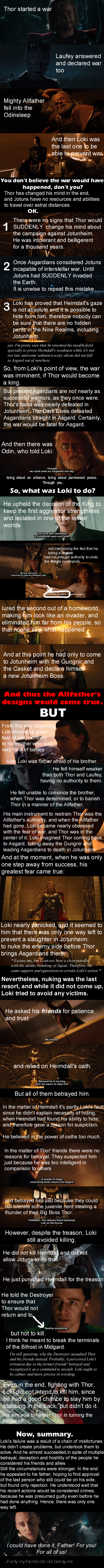 about Loki's actions in Thor-movie