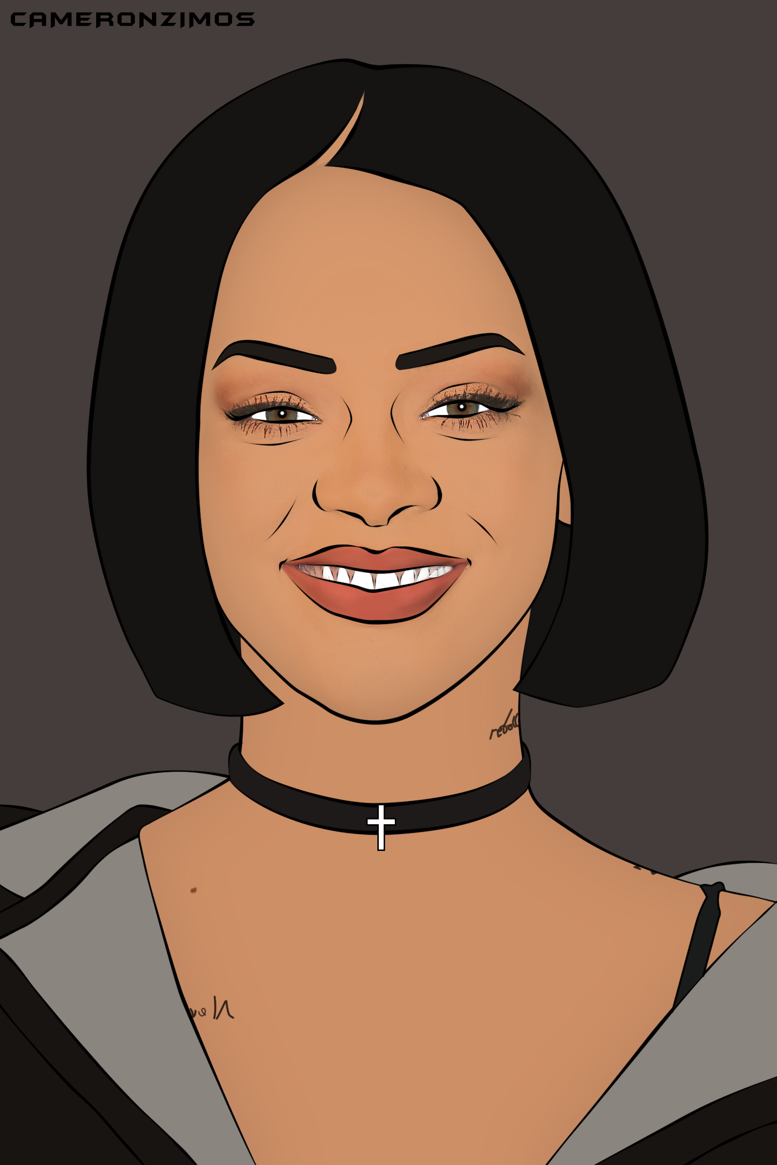 Rihanna Cartoon by CameronZimos on DeviantArt Rihanna Cartoon by CameronZimos on DeviantArt