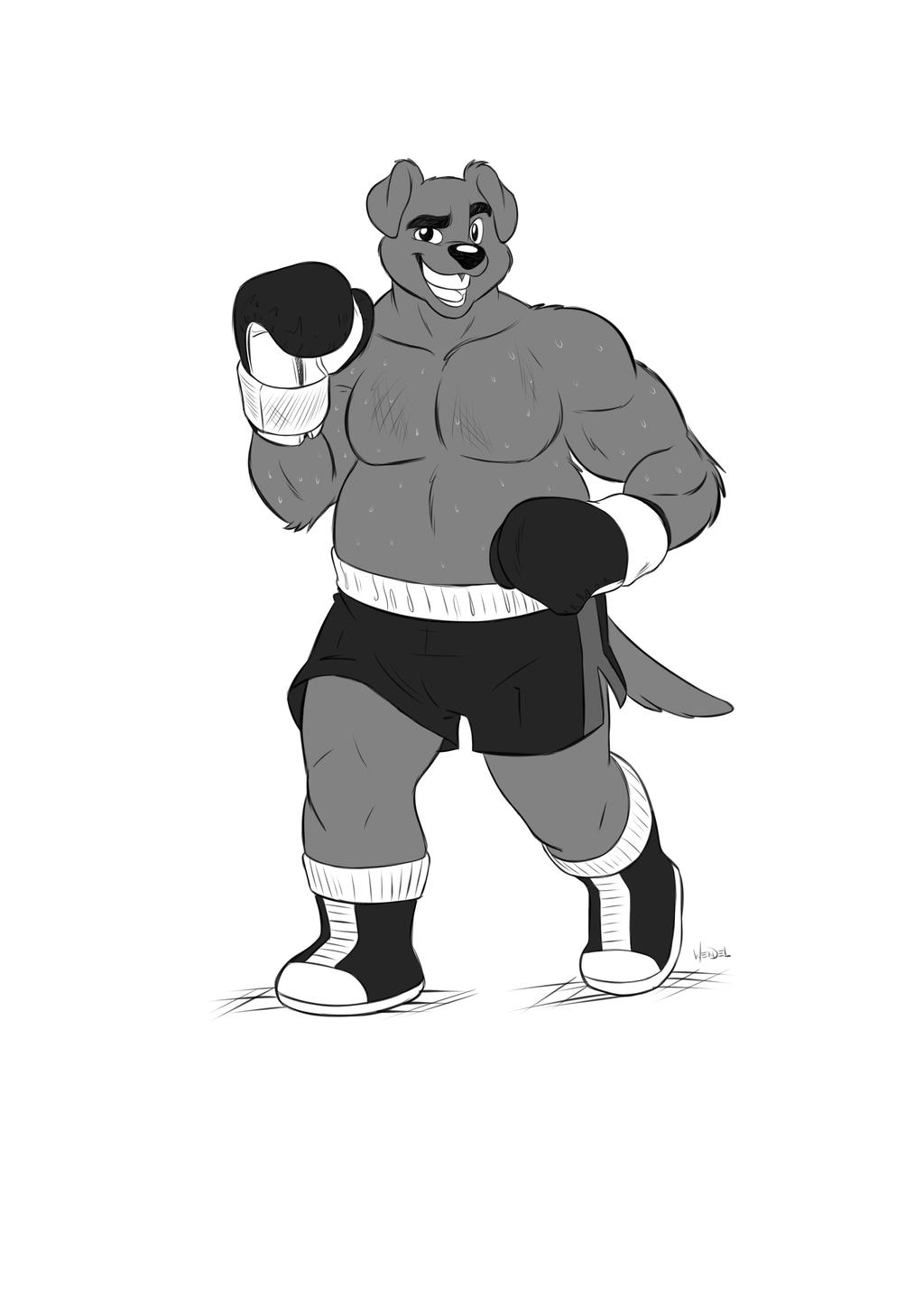 Boxing Dog by Drawing-4Ever by SuperAbachiBro