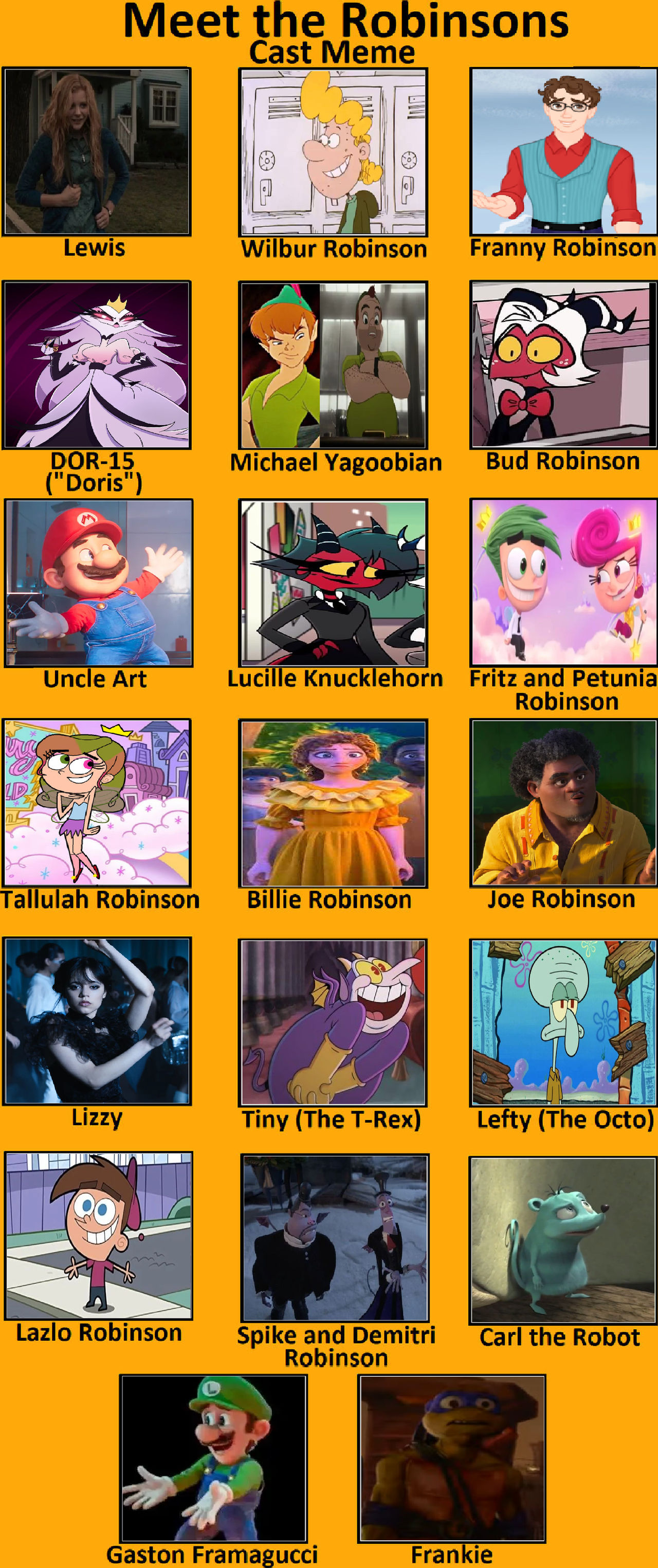My Meet The Robinsons Cast MEME by noahkahn421 on DeviantArt