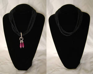 Dark Purple Necklace With Pendant