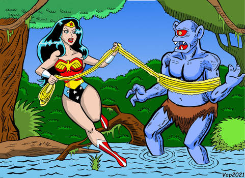 Wonder Woman Vs Cyclops By CaptainAp60