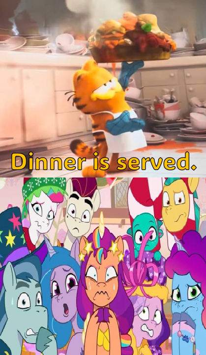 Garfeild Cook Lady Everypony reacts to Garfield's cooking by DisneyFawn95 on DeviantArt