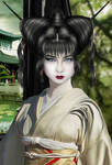 Geisha Warrior Close-up by Pretty-in-Pixels
