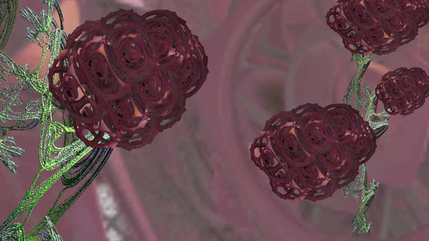 Fractal Roses Background