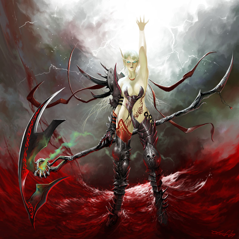 WOW fanart: Blood Elf DK