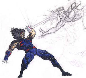 Wolverine vs Cyclops Sketch