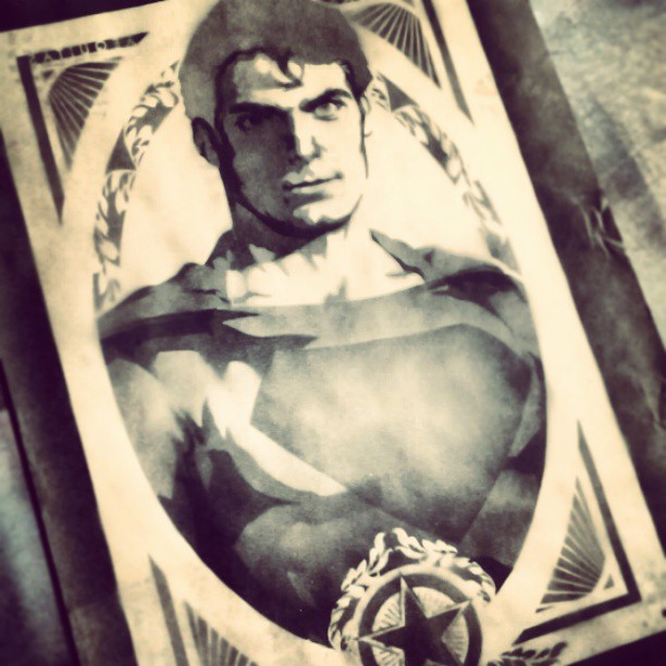 Testing some layers for the Superman piece.