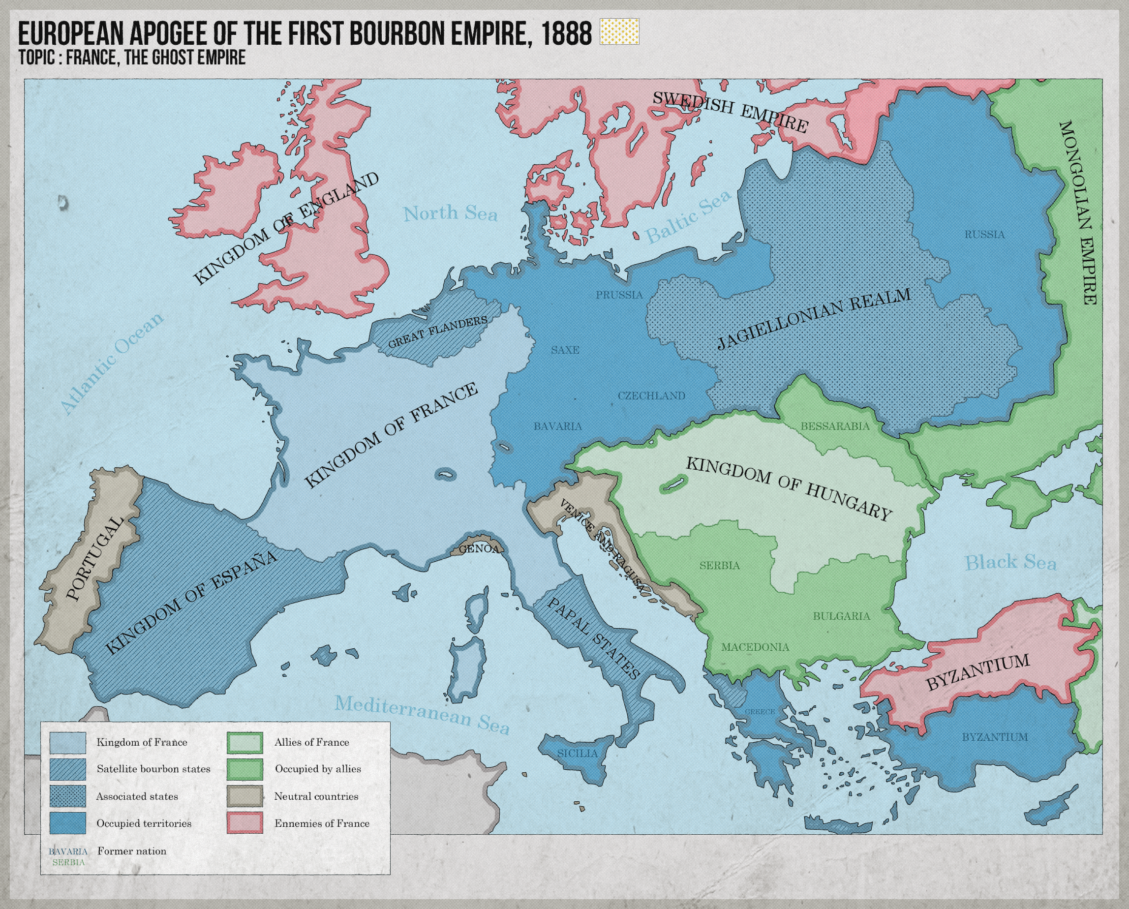 European Apogee of the First Bourbon Empire 1888