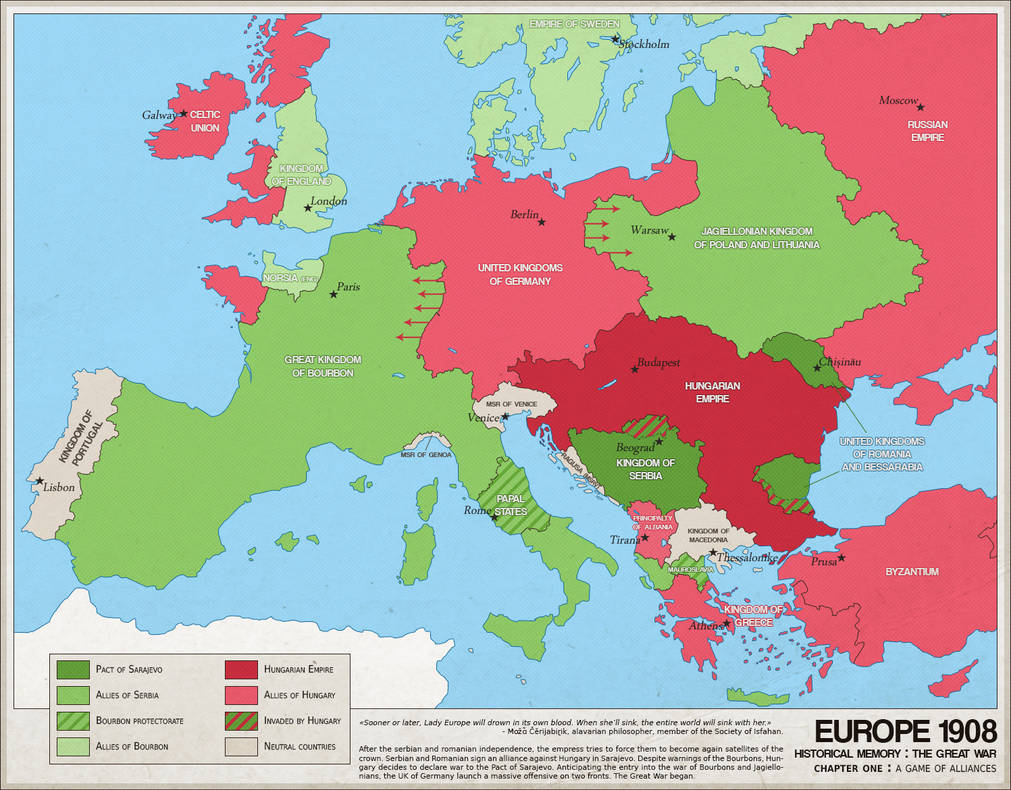 Flag Map 1908 Europe 1908 : The Great War by ImDeadPanda on DeviantArt