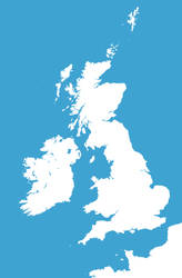 Blank Map British Island HIGH CONTRAST