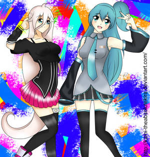 Hatsune Miku and IA (Facebook Commission)