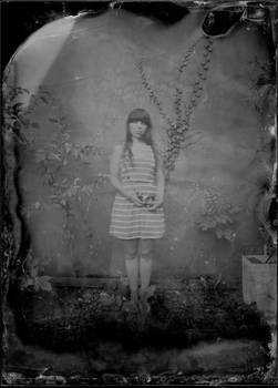 Self portrait with wet collodion process