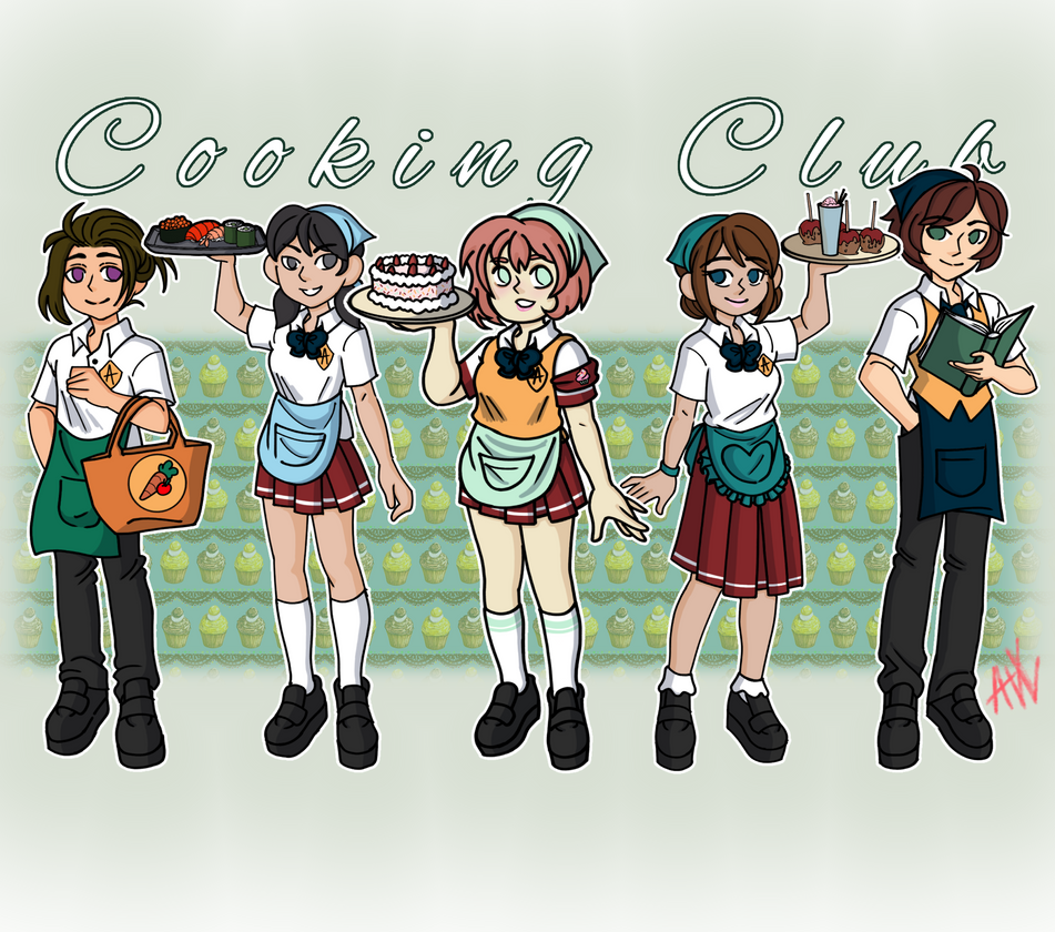 Cooking club redesigns by animevampLlover on DeviantArt