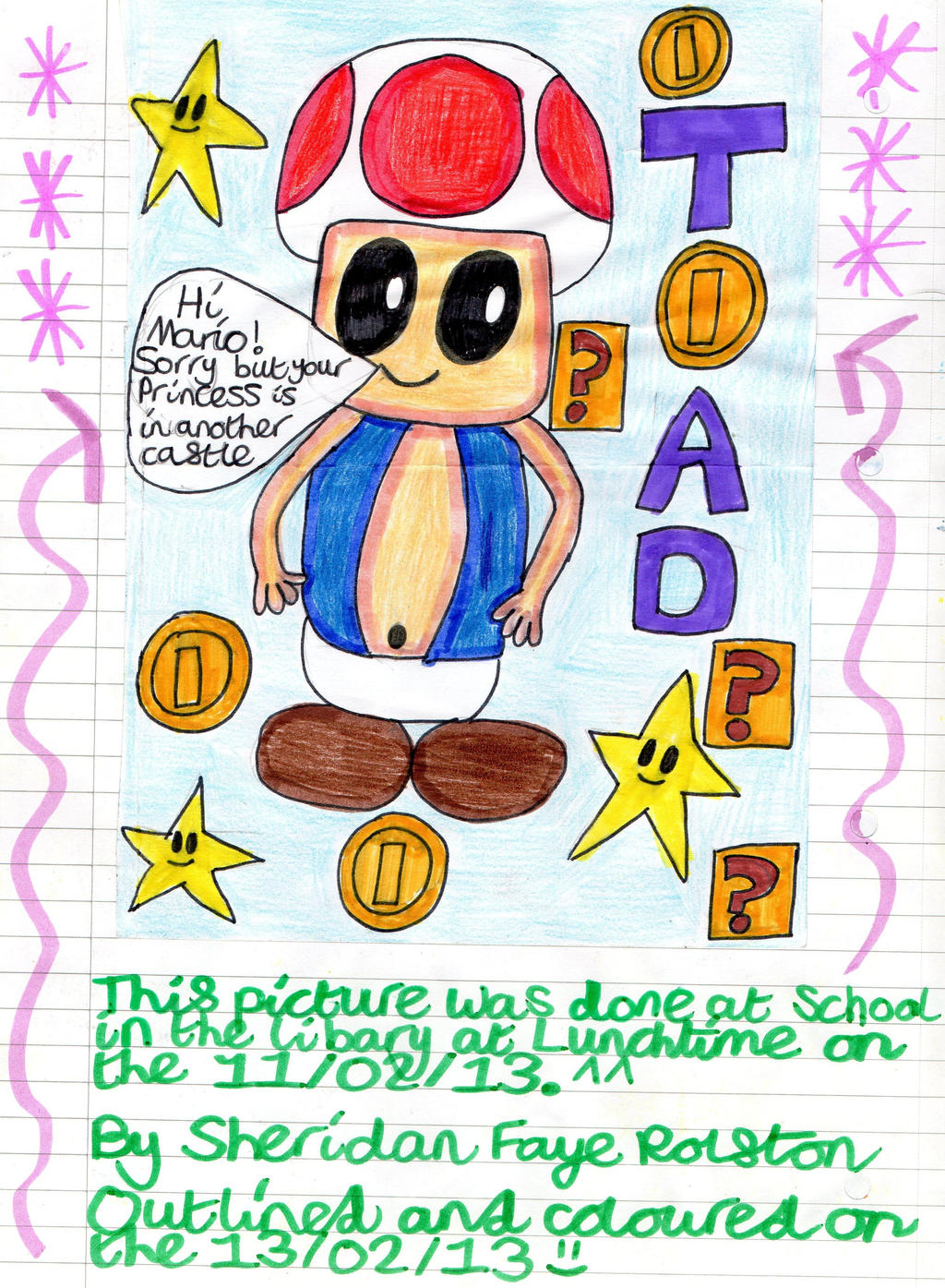 Your Princess is in another Castle - A Toad Doodle by badberry123