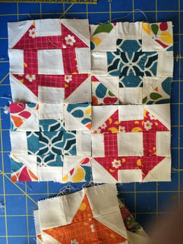 Quilt WIP: Churn Dash and Greek Cross