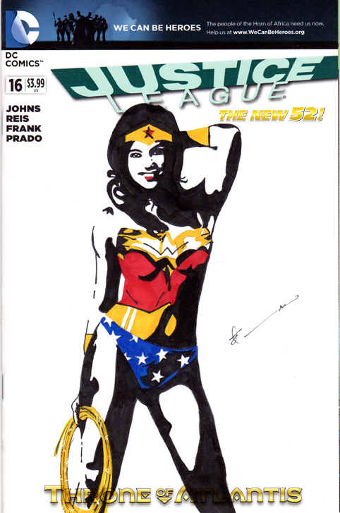 Justice League Wonder Woman Sketch Cover