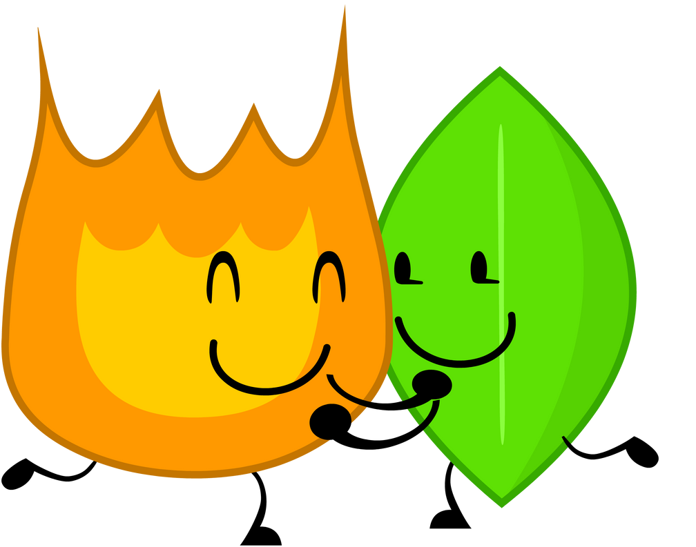 Firey and Leafy hug by BrandondaBoy3000 on DeviantArt