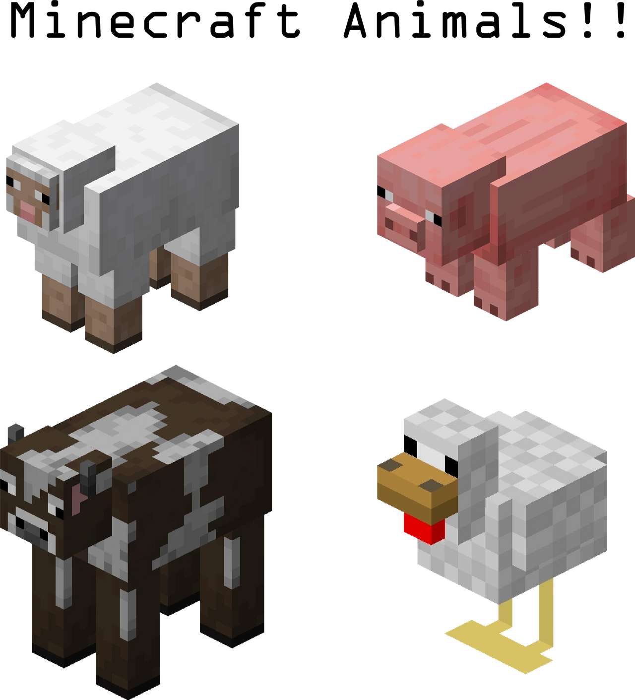 Minecraft Based Animals Minecraft Animals!! by BrandondaBoy3000 on DeviantArt