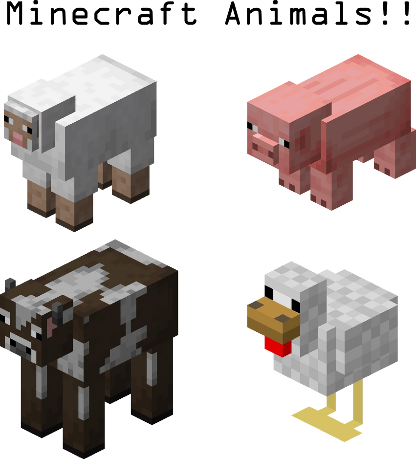 Minecraft Shell Animal Minecraft Animals!! by AquaDiamondDA on DeviantArt