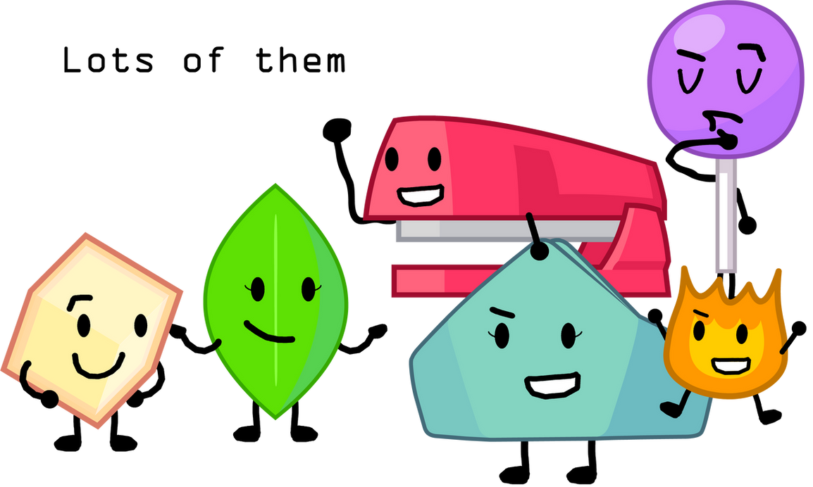 Smiling Bfb Model Many BFB characters in this pic here by JM66AmazingArt on DeviantArt