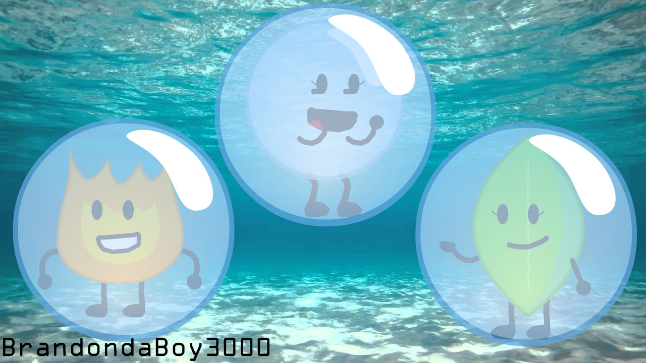 The BFDI Final 3 swimming with bubbles underwater by AquaDiamondDA on ...