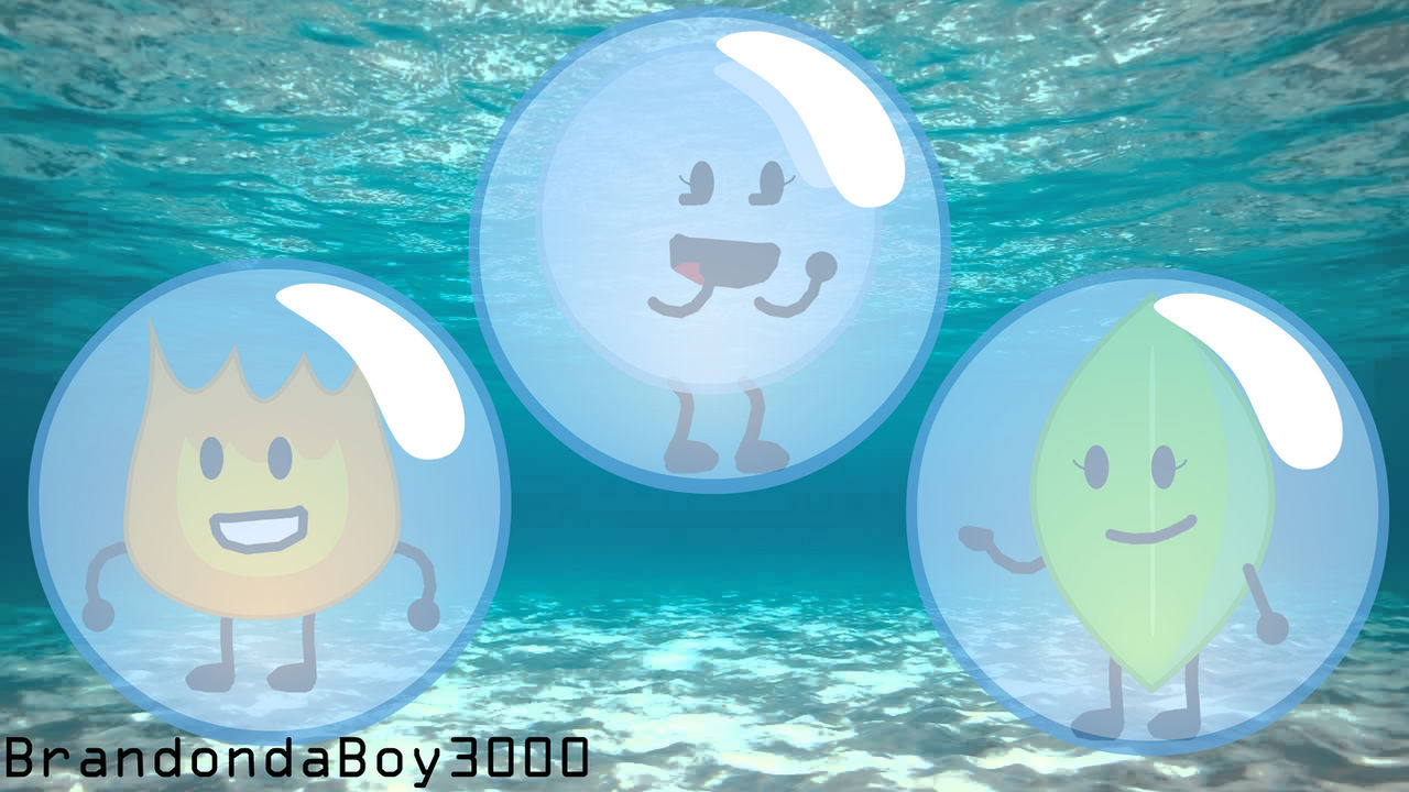 The BFDI Final 3 swimming with bubbles underwater by BrandondaBoy3000 ...