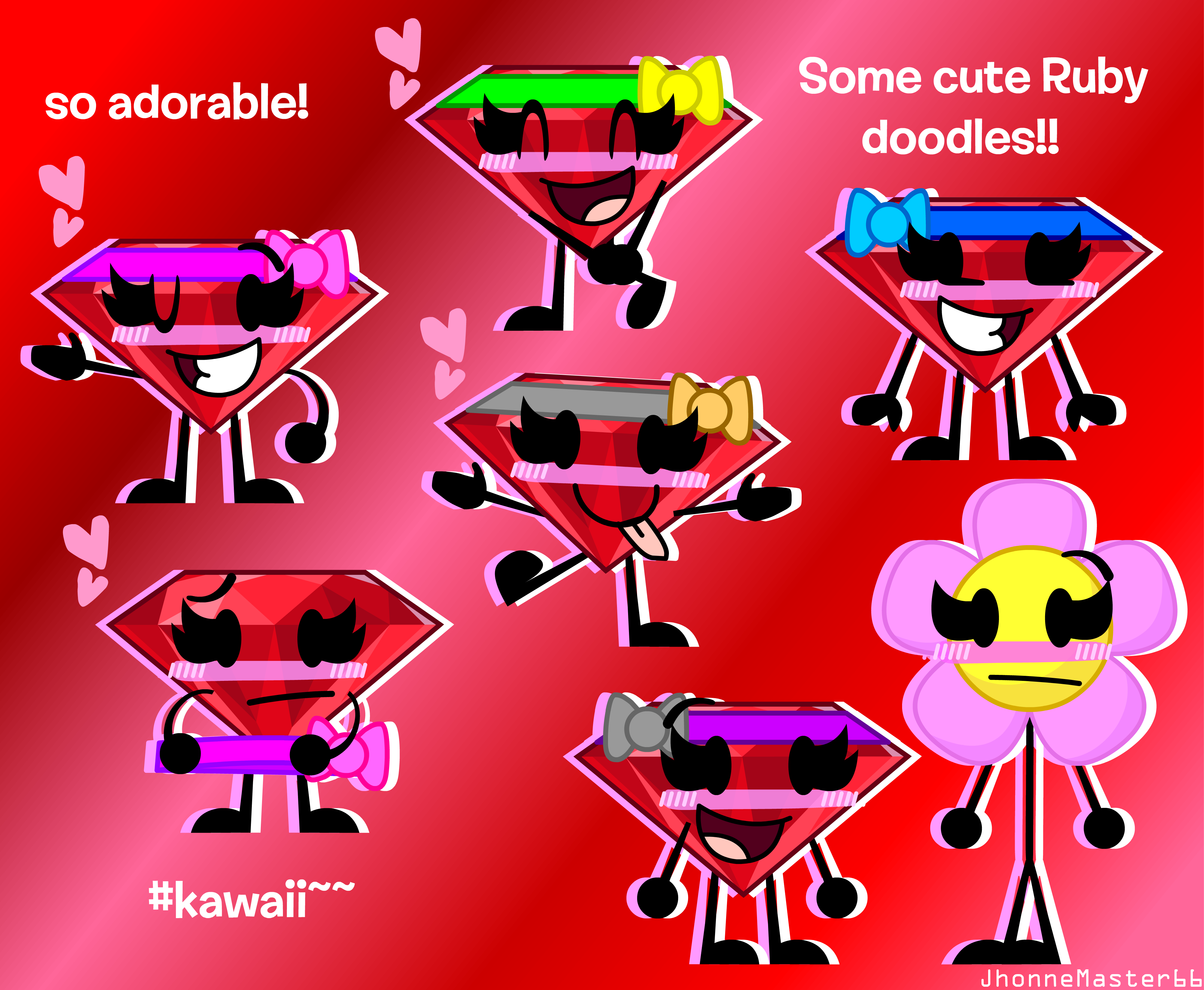 Some very cute and adorable BFDI/BFB Ruby Doodles! by JM66AmazingArt on ...