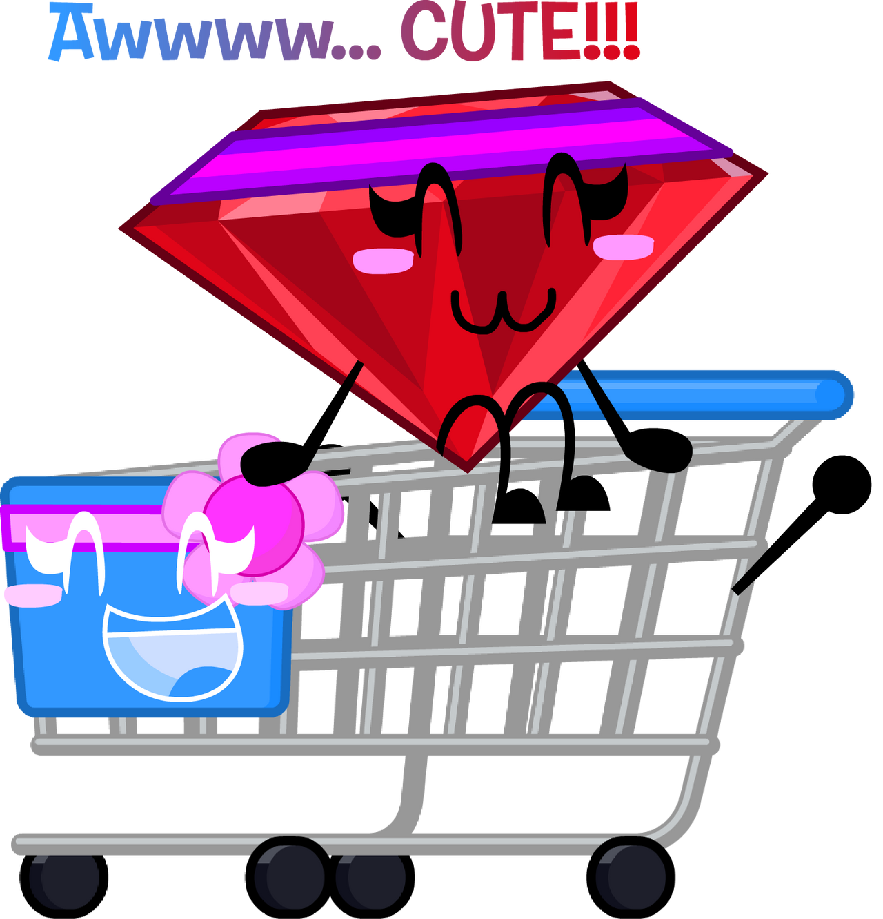 Shopping Cart and Ruby being cute again! (REMAKE) by JM66AmazingArt on ...