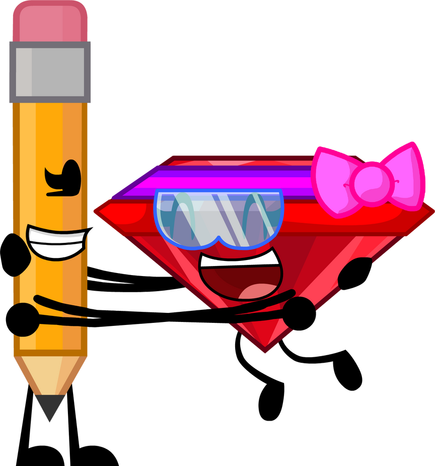 Pencil and Ruby hugging each other! by JM66AmazingArt on DeviantArt