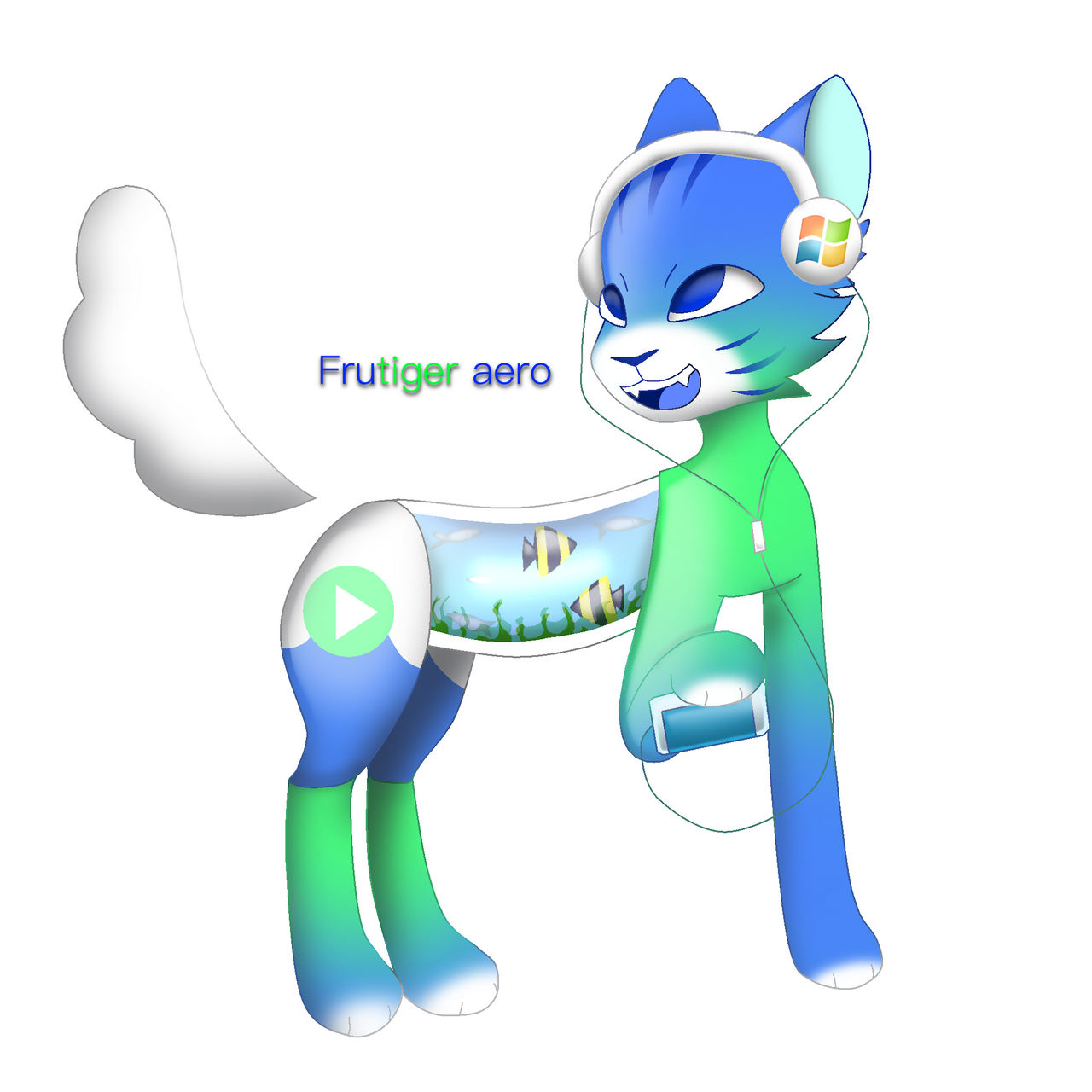Frutiger Aero As A Tiger By Wolfstitcheddacat On DeviantArt frutiger-aero-artofit