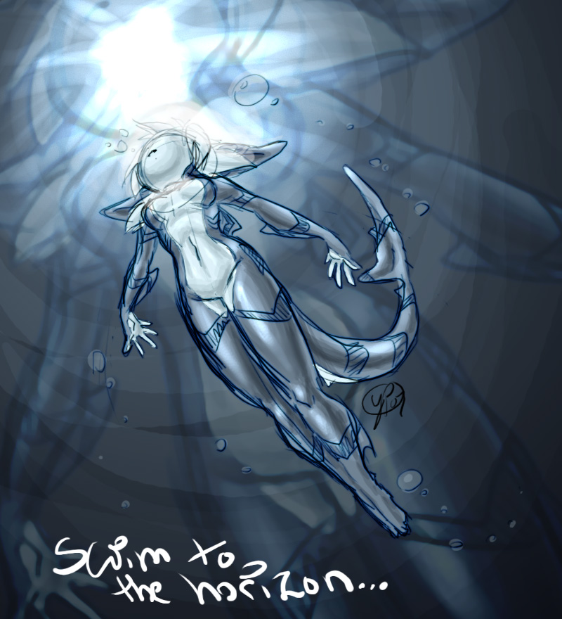 swim to the horizon