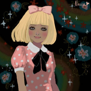 Pink dottie dress