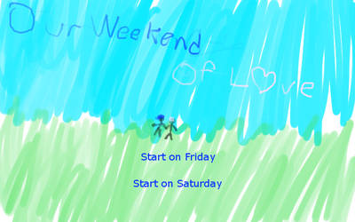 Our Weekend of Love: Title Screen