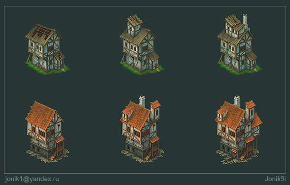 Buildings for game. Part 2 by Jonik9i on DeviantArt