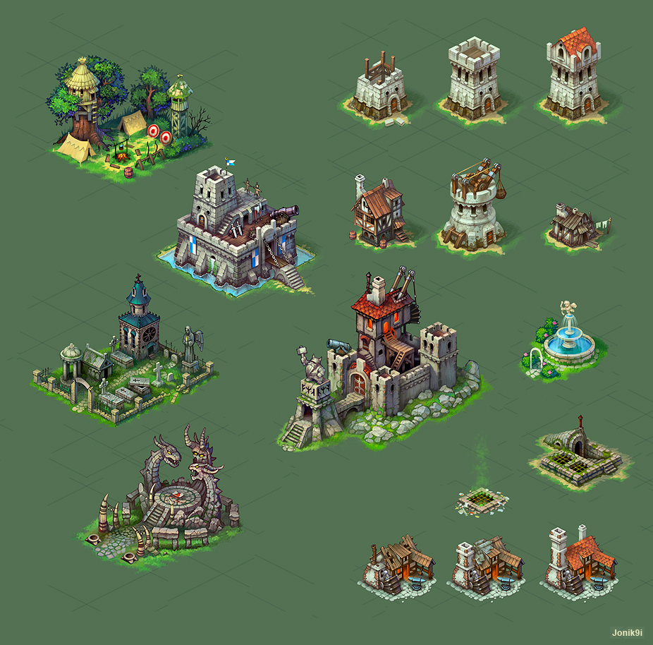 Buildings for game 2 by Jonik9i on DeviantArt