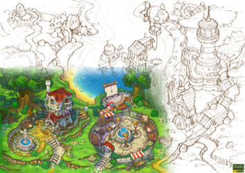 Art for animated cartoon. Overview.