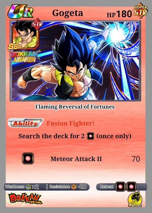 SSR Gogeta Blue Dragon Ball Trading Cards CCG