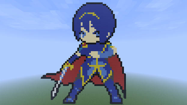 Minecraft Pixel Art- Fire Emblem Marth