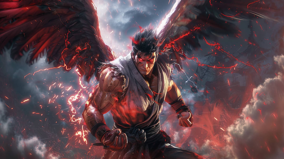 When Ryu meets Devil Jin by VectorStance on DeviantArt