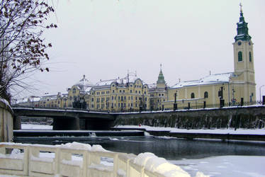 Town in winter