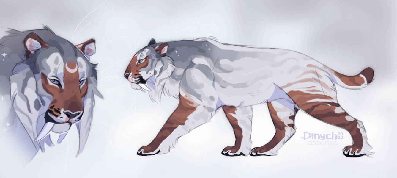 - Redesign of my saber tooth tiger - by dinychh on DeviantArt