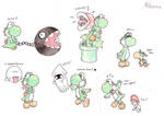 Yoshi in different situations...