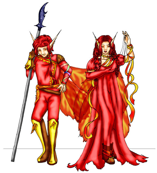 Rocre'yadii Twins- WIP by AirenWoodmoon on DeviantArt